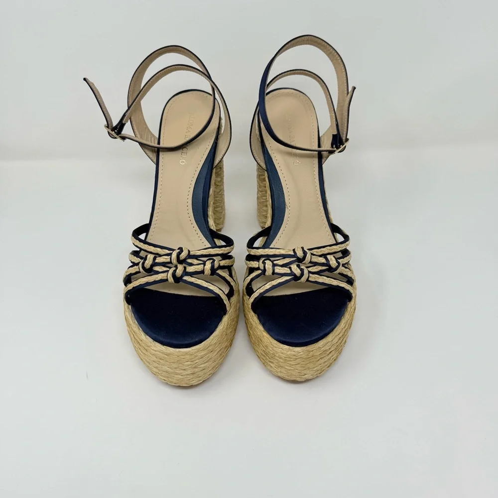 New Paloma Barcelo Mehla Ankle Strap Platform Sandal Sz 41